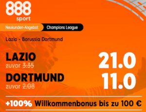 888 Sport Boost Lazio Dortmund