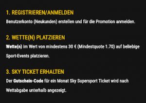 Bwin Sky Ticket einlösen