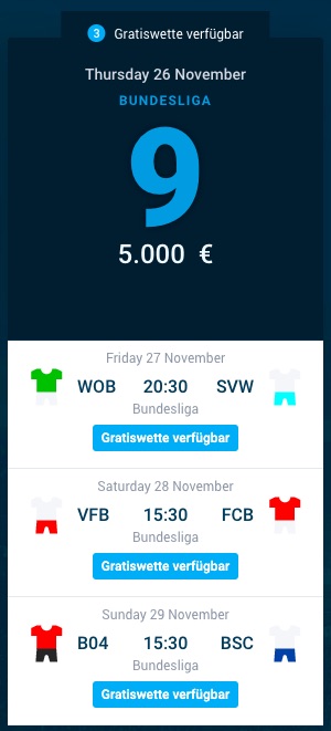 MyBet 5000 Euro Challenge Spiele