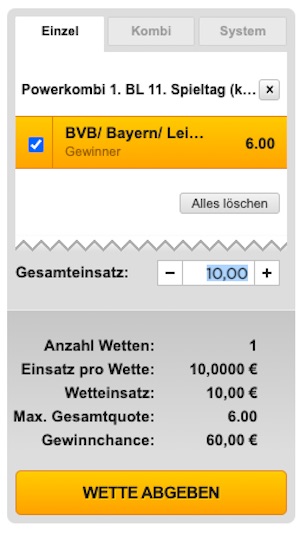 Bet3000 Bundesliga Kombi