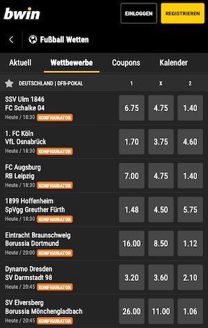 Bwin DFB Pokal Spiele