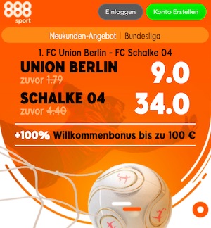 888sport Union Berlin Schalke Quote
