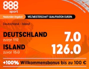 Deutschland vs Island WM Quali 888sport