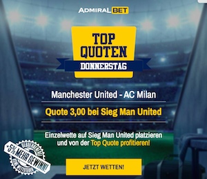 Man Utd Milan ADMIRALbet