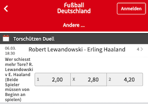 Tipico Lewandowski vs Haaland