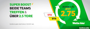 Stuttgart vs Dortmund Betway Boost