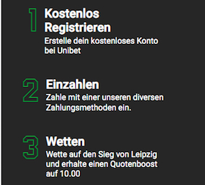 Unibet Boost RB vs Werder Anleitung