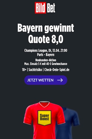 BildBet Bayern Super Boost PSG