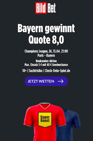 BildBet Bayern Super Boost PSG