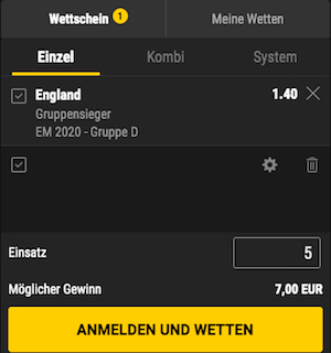 Gruppe D England Bwin