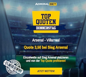 admiralbet el arsenal sieg vs villareal