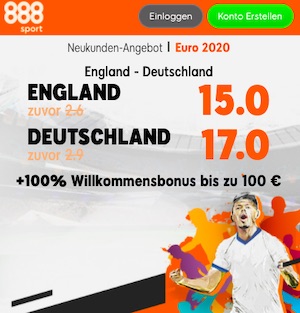 England Deutschland Boost 888sport
