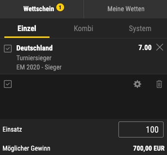 Deutschland EM Sieger Quote Bwin