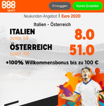 Italien Österreich Quoten Boost 888sport