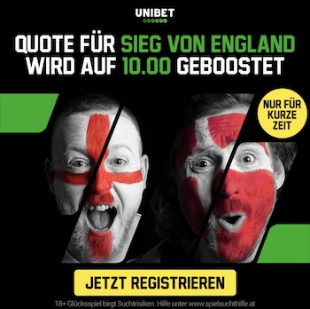 Unibet England Quote 10 vs Dänemark