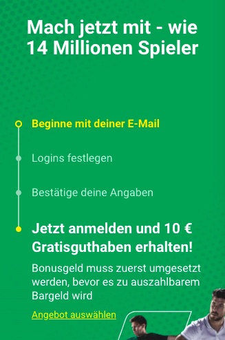 10 Euro gratis bei Unibet