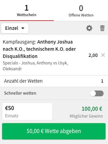 Tipico Tipp Joshua Usyk