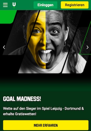 Leipzig Dortmund Gratiswetten pro Tor bei Unibet