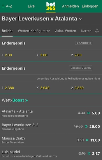 bayer atalanta bet365