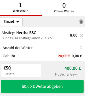 Tipico Abstieg Hertha BSC