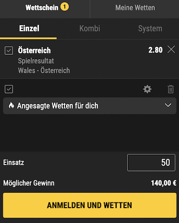 wales oesterreich bwin