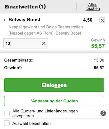 Neapel AS Rom Betway