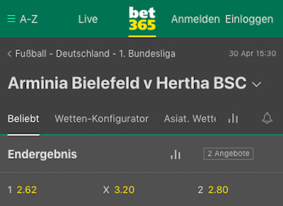 Bet365 Bielefeld Hertha