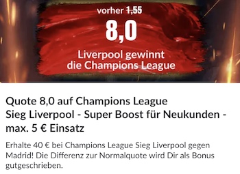 Bildbet Boost Liverpool Real