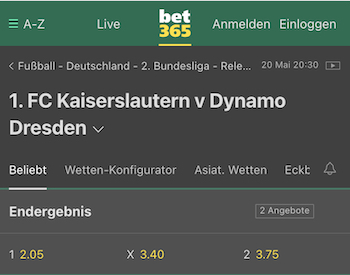 Kaiserslautern Dresden Bet365