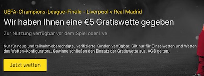 Bet65 Champions League Finale Gratiswette