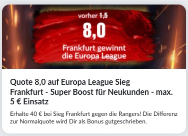 Frankfurt Euro League Sieger Quote