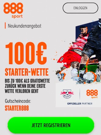 100€ Starter Wette bei 888sport für Neukunden