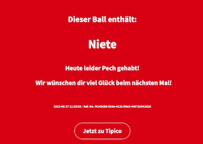 Niete bei Tipico Beach Party 2022