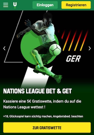 Unibet 5€ Nations League Bet Get