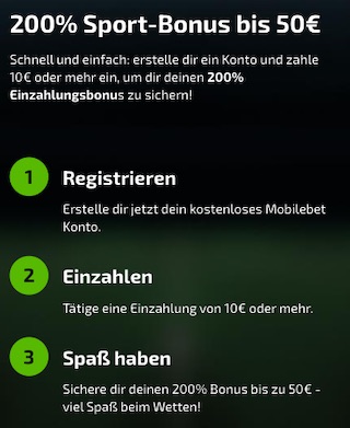 Bonusbedingungen bei Mobilebet