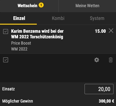 Benzema Torschützenkönig WM bwin