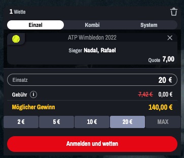 Wimbledon Champion Quote bei Winamax