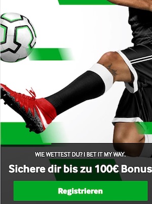 100€ Willkommensbonus bei Betway