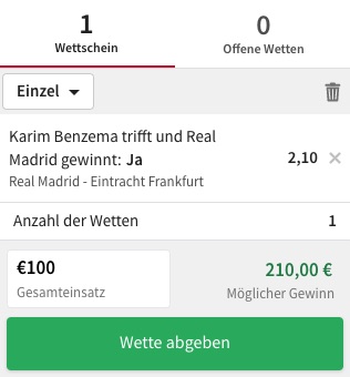 Benzema trifft & Real gewinnt - Tipico Quote zum Super Cup