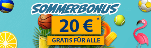 Der Sommerbonus von Bet3000 sichert allen Kunden 20 €