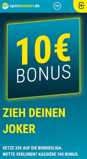 10€ Joker bei Sportwetten.de am 3. Spieltag