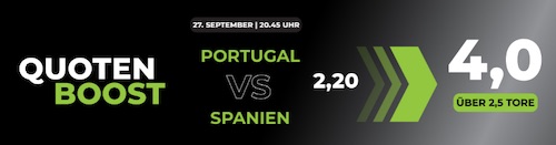 Portugal Spanien Quotenboost Happybet