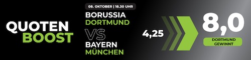 Happybet Dortmund vs Bayern Quotenboost