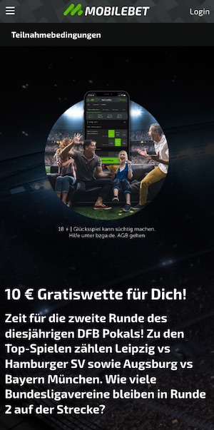 10€ DFB Pokal Buli Gratiswette