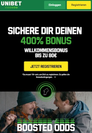 Unibet 400% WM Bonus
