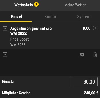 Argentinien Weltmeister Topquote bwin