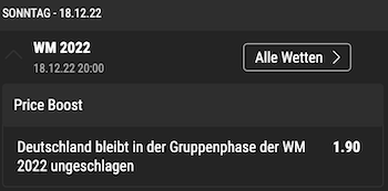 Bwin hat eine erhöhte Quote auf Deutschland im Angebot