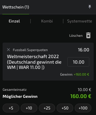 Deutschland Weltmeister Quotenboost Mobilebet