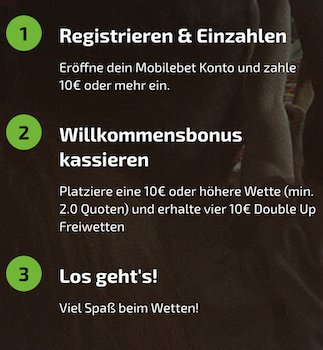 So sehen die Schritte aus mit denen ihr zu eurem WM Bonus kommt.