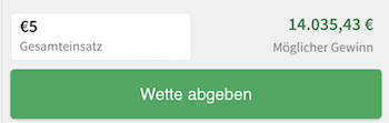 Mit wenig Einsatz zum maximalen Gewinn, mit der Tipico Top Kombi!